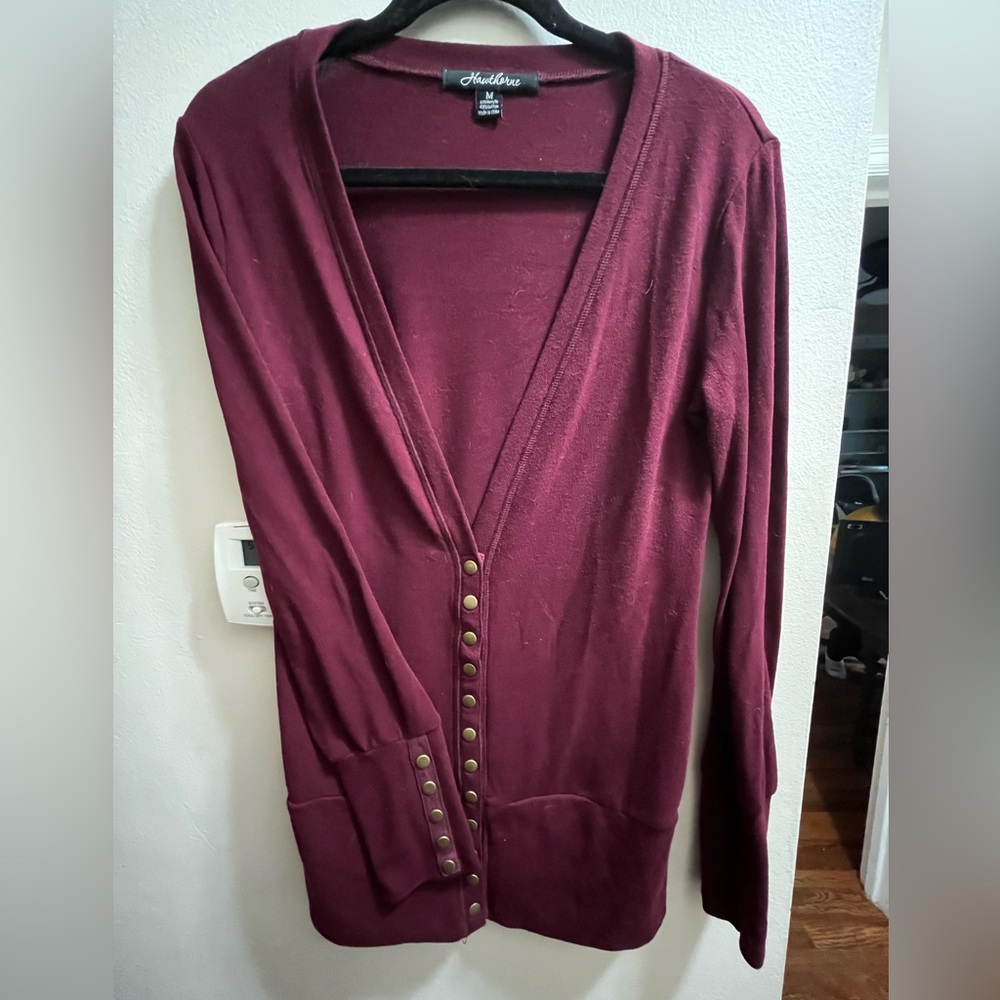 Maroon Cardigan
